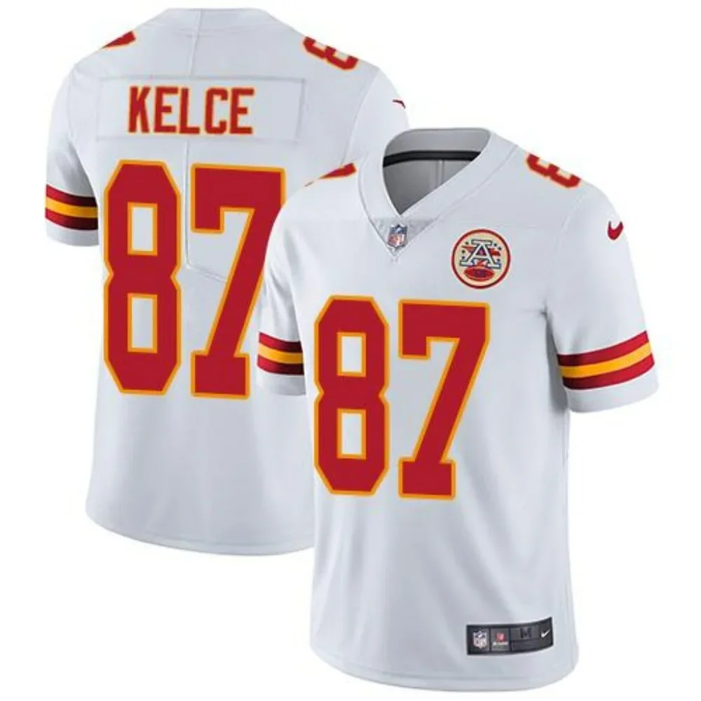 TRAVIS KELCE 87 - KANSAS CITY CHIEFS RED STITCHED FASHION JERSEY - YOUTH